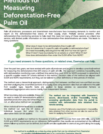 Methods for Measuring Deforestation-Free Palm Oil