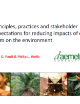 Principles, practices and stakeholder expectations for reducing impacts of oil palm on the environment